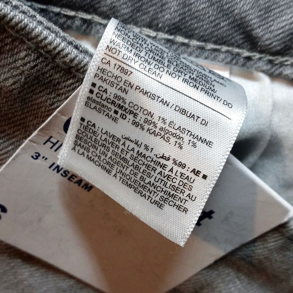 Old Navy O.G. Shorts Womens 6 Gray High Rise Distressed Cutoff Jean Jort Stretch - Picture 8 of 10